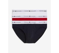 Slip Tommy Hilfiger Brief Logo nero rosso bianco (3 unità) - XL