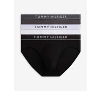 Tommy Hilfiger Uomo Slip Hipster Confezione da 3 con Fascia con Logo, Multicolore (Blk/Drk Ash/Wht), S
