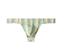 Slip traspiranti a righe, biancheria intima morbida, comodi boxer dal taglio basso con elastico in vita per l'uso quotidiano, verde, M