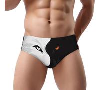 Slip traspiranti della stampa degli uomini della stampa della biancheria intima del bikini del triangolo degli uomini della stampa della stella, Lupo 4., M