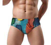 Slip traspiranti della stampa degli uomini della stampa della biancheria intima del bikini del triangolo degli uomini della stampa della stella, Infradito 11, L