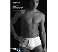SLIP UOMO ALTO 3 PAIA MUTANDE 100 % COTONE A COSTINA MARCA FRAGY MADE IN ITALY