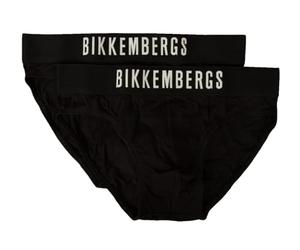 Slip Uomo Bikkembergs Confezione 2 Capi Elastico a Vista Cotone Elasticizzato Underwear Articolo BKK1USP10BI bi-Pack