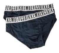 Bikkembergs Slip Uomo Confezione 2 Pezzi Elastico a Vista Cotone Elasticizzato Underwear Articolo BKK1USP01BI Bipack Briefs, Navy, XXL