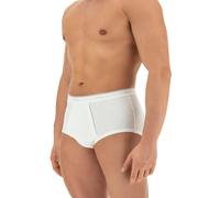 Cagi Slip uomo 1200 - alto cotone costina con apertura, elastico esterno - Bianco Taglia 7