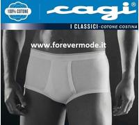 Slip uomo Cagi alto in cotone costina con apertura ed elastico esterno art 1200