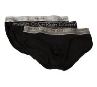 Calvin Klein Slip Uomo CK 3 Pezzi Elastico a Vista in Cotone Elasticizzato Mutande Articolo NB2415O Hip Brief 3PK, T6B Black, Size XL/in 40-42 / cm.102-107