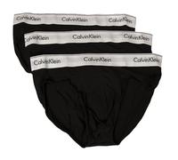 Calvin Klein Slip Uomo CK Confezione 3pezzi Elastico a Vista Cotone Elasticizzato tripack Mutande Articolo NB2379A Hip Brief 3P, 001 Black/Black/Black, XL