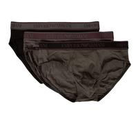 Emporio Armani Core Logoband 3-Pack Brief Briefs, Nero/ST MAGN/Magnete, XL Men's