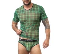 Slip Uomo Sexy Anais Men Magic - Lycra Quadri Verde Nero