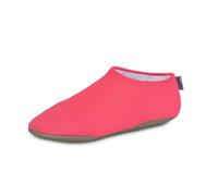 Slipfree Scarpe antiscivolo per ragazze e ragazzi, leggere, morbide e confortevoli, unisex, per la spiaggia, con suola protettiva, ideali per vacanze, sport e casa, Ariel, età 9-18 mesi, Rosa fluo
