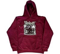 Slipknot Barcode Photo (Back Print) Maroon Red L Felpa con cappuccio