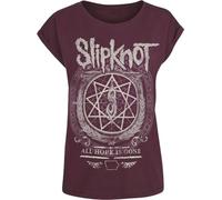 Slipknot Blurry Donna T-Shirt Rosso 100% Cotone Regular