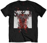 Slipknot - T-Shirt # L Unisex Black # Devil Single - Logo Blur