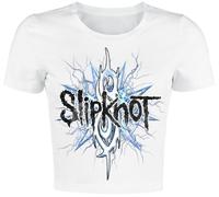 Slipknot Electric Blue Donna T-Shirt Bianco 95% Cotone, 5% Spandex Regular