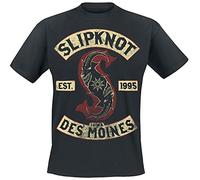 Slipknot Iowa des Moines Uomo T-Shirt Nero 100% Cotone Regular