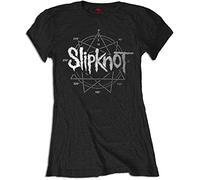 Slipknot 'Logo Star Diamante' (Black) Womens Fitted T-Shirt (Small)