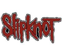 Slipknot - Rock Off officially licensed products Slipknot Patch Logo Cut Out Band Logo Nuovo Ufficiale Rosso Embroidered Woven Size Accessory Size