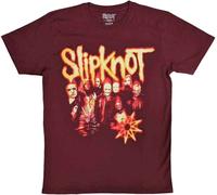 Slipknot Maglietta The End So Far Group Photo Tribal S Nonogram Unisex Maroon Red M