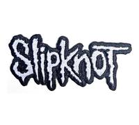 Slipknot - Rock Off officially licensed products Slipknot Cut-Out Logo Nero Border Woven Patch Size Accessory Size