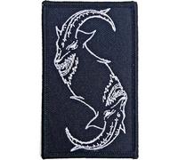 Slipknot - Rock Off officially licensed products Slipknot Patch Goat Outline Band Logo Ufficiale Nero Embroidered Woven Iron On Size Accessory Size