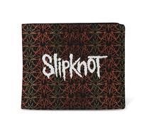 SLIPKNOT Slipknot Unisex's Rocksax Wallet-Pentagram All Over Bi-Fold, Black, Sma