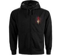 Slipknot Unisex Zipped Hoodie: Burn Me Away (Back Print) - Medium - Black