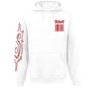 Slipknot Wait & Bleed Barcode Uomo Felpa con Cappuccio Bianco M 80% Cotone, 20% Poliestere Regular