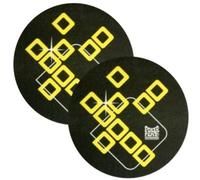 Slipmat della Factory Poker FLAT NERO/GIALLO Slipmat, 2 pezzi