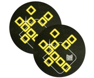 Slipmat della Factory Poker FLAT NERO/GIALLO Slipmat, 2 pezzi