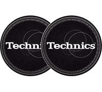 Slipmat-Factory Technics Strobo - Tappetino slipmat nero/argento, 2 pezzi