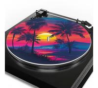 Slipmatt Disco in feltro per Crosley panno di velluto Palm Tree Giradischi Mat Antistatico Piatto Phonograph Pad Record Player Slip Mats