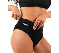 SLIPNESS Cotone Organico Certificato Oeko Tex Mutande Mestruali Donna Flusso Abbondante - Slip Assorbenti Ciclo Lavabili - Intimo Donne Ultra Discreto, 30-40 ml - Taglia XL - MOD Daily Nero