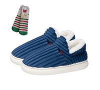 Slipper Booties for Women Men, 2026 NEW Upgraded Cozy Cloud Stylish Slipper Winter, Autumn Fuzzy Warm Plush Lining. (Blue,4-5 Women/2.5-3.5 Men)