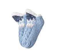 Slipper Socks Soft Slipper Socks with nicht Thickening Winter Adult Bottom Glue Warm Socks For Indoor Home Socken Gufo Damen, Blu, Taglia unica