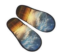 Slippers Alba Sul Campo Comode Pianelle Antiscivo Cotone Pantofole Per Invernale Interno Esterno L