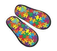 Slippers Consapevolezza Dell'Autismo Comode Scarpe Da Casa Lavabili Pantofole Per Unisex Hotel Casa L