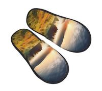 Slippers Paesaggio Naturale Dell'Alba Comode Pantofole Lavabili Pianelle Per Unisex Hotel Casa M
