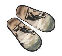 Slippers Pinguini Che Camminano Sulla Spiaggia Lavabili Pantofole Eleganti Pianelle Per Esterno Unisex Hotel L