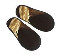 Slippers Piume Dorate Moda Pantofole Lavabili Pianelle Per Esterno Unisex Casa L