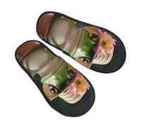 Slippers Rana Carina Con Cappello Morbide Pantofole Comode Pianelle Per Interno Unisex Esterno M