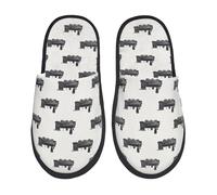 Slippers Schema Del Treno Morbide Scarpe Da Casa Antiscivo Scarpe Di Cotone Per Interno Unisex Hotel L