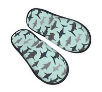 Slippers Shark Antiscivolo Pantofole Moda Scarpe Di Cotone Per Bagno Interno Uomo L