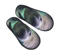 Slippers Simpatico Animale Marino Lamantino Morbide Scarpe Di Cotone Moda Pantofole Per Esterno Casa Hotel L