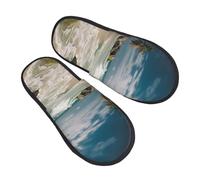 Slippers Spiaggia Oceano Eleganti Pianelle Moda Cotone Pantofole Per Invernale Casa Interno L