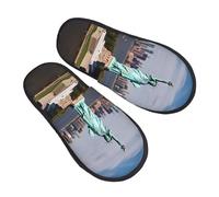 Slippers Statua Della Libertà A New York Stampata Morbide Scarpe Da Casa Lavabili Ciabatte Per Invernale Unisex Casa M