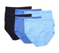 Slips Da Uomo 100% Cotone A Pouch Interlock Bianco Blu (6 PEZZI)