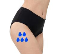 Slipss | Slip Donna per Incontinenza con Inserto Intercambiabile, Mutande Assorbenti a Vita Alta Lavabili e Riutilizzabili, Assorbenza Super 500 ml, Taglia XXL, Nero