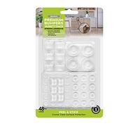 Slipstick Cuscinetti adesivi trasparenti per paraurti, confezione da 48 pezzi, piedini rotondi e quadrati in gomma per elettronica, taglieri, tappi per armadietti, cassetti, mobili, protezioni per