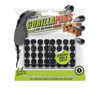 Slipstick GorillaPads - Paraurti rotondi in gomma adesiva per ante di armadietti, 9,5 mm, tappi per cassetti, armadi, taglieri, piani in vetro, cornici, 64 ammortizzatori